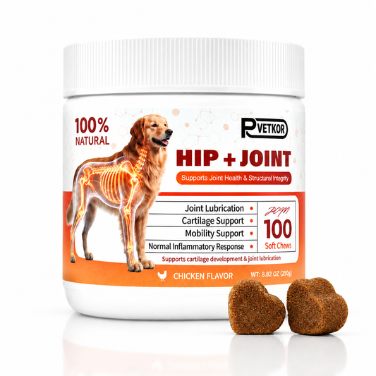 P-VETKOR Advanced Dog Hip and Joint Supplement with Glucosamine,Chondroitin, Omega 3, MSM, andGreen Lipped Mussel, Medium And  Large  Dog Breeds